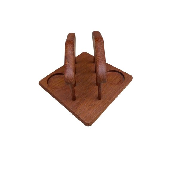 Vintage Gailstyn-Sutton Teak Wood Salt & Pepper Shakers &Napkin Holder - Picture 7 of 15